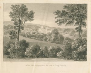 Wootton Lodge: sepiateckning, 1841 av John Chessell Buckler