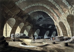 majsbörsen i Paris, gravyr, tidigt 1800-tal