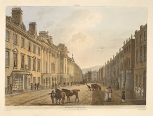 Milsom street.Bath, illustrerad av en serie vyer, från teckningar av J. C. Nattes; med beskrivningar till varje tallrik.John Claude Nattes1806 av John Claude Nattes