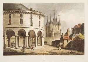 Templet, illustration från Versailles, Paris och Saint Denis, pub. 1805 (akvatint) av John Claude Nattes