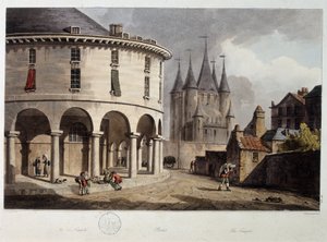 Templet i Paris - litografi, deb. 1800-talet