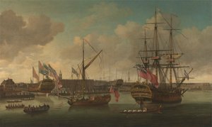 Lansering på Deptford av John Cleveley the elder