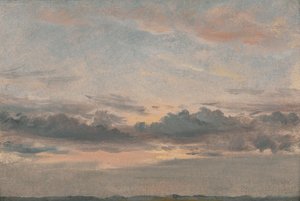 En molnstudie, solnedgång av John Constable