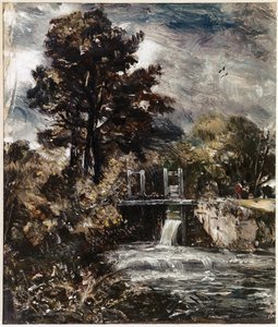En sluss, kanske på Stouren (olja på duk av John Constable