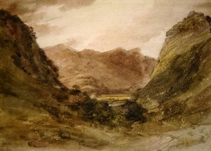 Borrowdale (akvarell på papper) av John Constable
