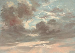 Molnstudie: Stormig solnedgång av John Constable