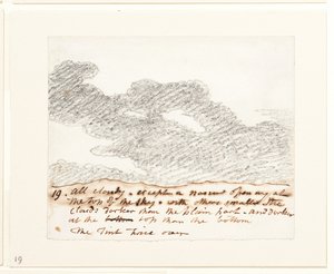 Molnstudie (efter Alexander Cozens "Engravings of Skies"), ca 1822-23 (grafit på papper) av John Constable