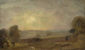 Dedham Vale från vägen till östra Bergholt: Sunset, 1810 av John Constable