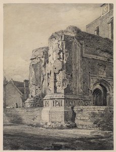 Östra Bergholtskyrkan, från sydväst, c.1815-17 av John Constable
