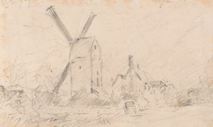 Landskap med väderkvarn av John Constable