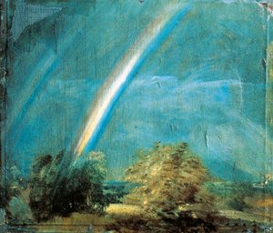 Landskap med dubbel regnbåge av John Constable