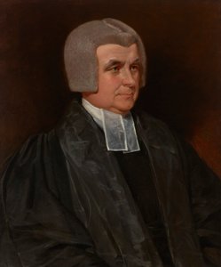 Porträtt av pastor Dr. John Wingfield (1760-1825), domprost i Worcester Cathedral, i halvfigur, i svart klänning och vita band av John Constable