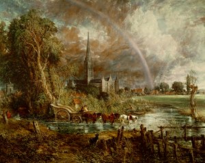 Salisbury Cathedral From the Meadows, 1831 (se 188984-188985 för detaljer)