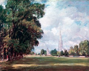 Salisbury Cathedral från Lower Marsh Close, 1820 av John Constable