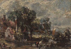 Skiss för "The Haywain" av John Constable