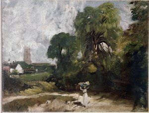 Stoke-by-Nayland (olja på duk, ca 1830) av John Constable