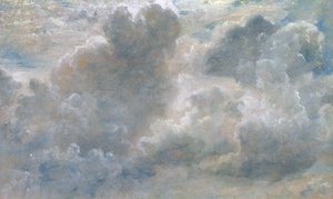 Study of Cumulus Clouds, 1822 (olie på papir lagt på lærred) swed av John Constable