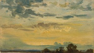 Sommarsolnedgång, tidigt 1800-tal av John Constable
