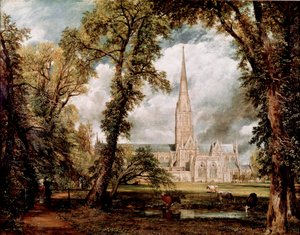Katedralen i Salisbury sett från Gardens of the Eveche Målning av John Constable (1776-1837) 1823 Sön. 87,6x111,8 cm London, Victoria and Albert museum av John Constable