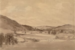 Derwent Valley med Chatsworth i fjärran av John Constable