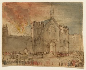 Parlamentsbyggnaderna i brand av John Constable