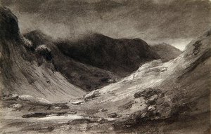 The vale of Newlands: En mycket stormig eftermiddag av John Constable