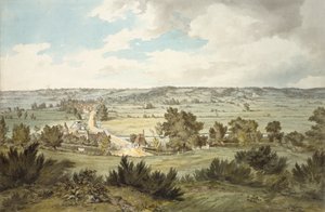 Valley of the Stour med Stratford St Mary sett från nära Dedham, c1800 av John Constable