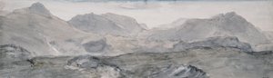 Utsikt från toppen av Honister Crag (akvarell) av John Constable