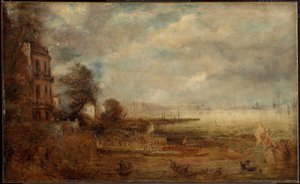 Waterloo Bridge sedd från Whitehall Stairs av John Constable