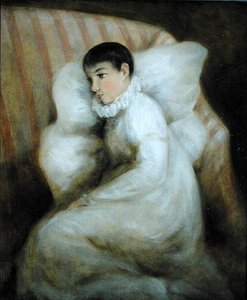 Ung flicka vilar på en soffa (olja på duk) av John Constable