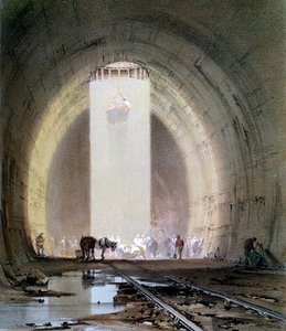 Konstruktion av Kilsby-tunneln på London & Birmingham Railway, 8 juli 1839