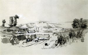 Linslade Tunnel, 23 juni 1837 (penna & bläck och tvätt på papper)