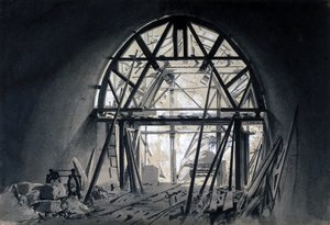 North Church Tunnel, 17 juni 1837 (penna & bläck och tvätt på papper) av John Cooke Bourne