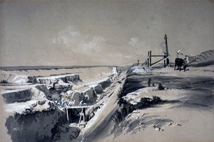 Tring Cutting, Hertfordshire, 1830-talet (penna & bläck och tvätt på papper)