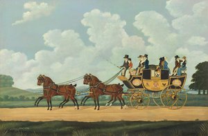 J. och W. Chaplins Dover-London Scen på vägen