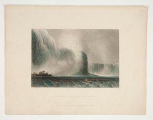 Niagarafallen från färjan, illustration för Nathaniel Parker Willis