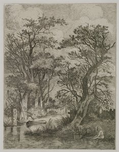Riverscene, pub. av J. & W. Freeman, 1821 av John Crome