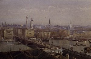 London Bridge som visar monumentet av John Crowther