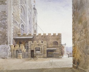 Ordnance Office på botten av White Tower, Tower of London, Stepney, London, 1883 av John Crowther