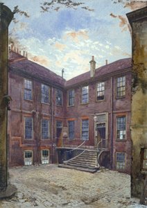 Utsikt över ett gammalt hus på Great Winchester Street, City of London, 1880. av John Crowther