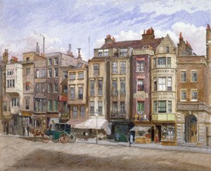 Utsikt över kommersiella lokaler i Strand, Westminster, London, 1881.