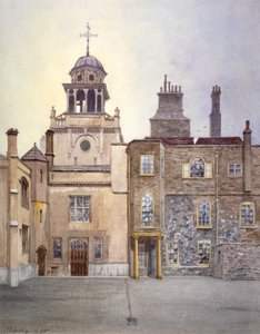 Utsikt över norra sidan av Chapel Tower, Charterhouse, London, 1885. av John Crowther