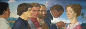Some Later Primitives and Madame Tisceron, 1912 (tempera på duk) av John Currie