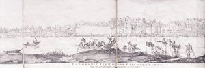 Panoramautsikt över staden Benares, 1827 av John Dalrymple