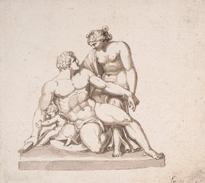 Studie av en skulpturgrupp: Mars, Venus och Amor av John Deare