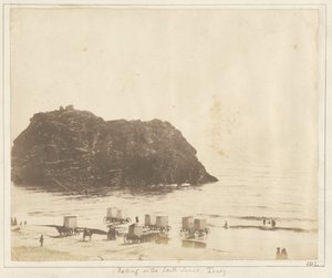 Badar på South Sands, Tenby. av John Dillwyn Llewelyn