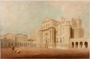Seaton Delaval Hall (penna, bläck, penna och wc på papper)
