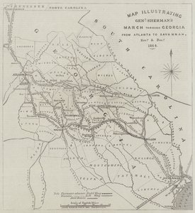 Karta som illustrerar General Sherman