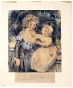 Lady Haggerston och hennes dotter av John Downman