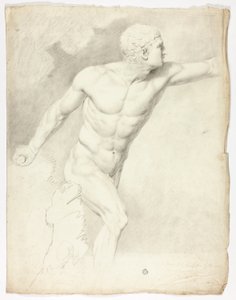 Borghese-gladiatorn från statyn i Rom av John Downman